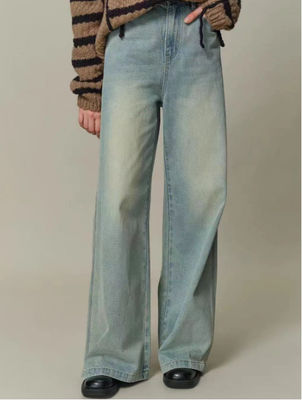 Lose-Fit-Breitbein-Design mit mittlerer, hoher Taille