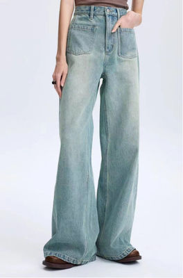 Lose-Fit-Breitbein-Design mit mittlerer, hoher Taille