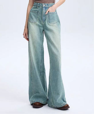 Lose-Fit-Breitbein-Design mit mittlerer, hoher Taille