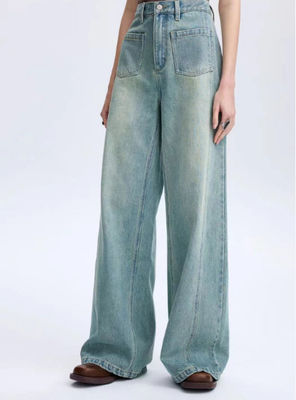 Lose-Fit-Breitbein-Design mit mittlerer, hoher Taille