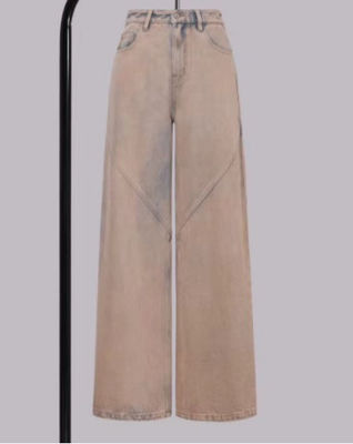 Hosen aus denim, mit hoher Taille, mit geraden Beinen