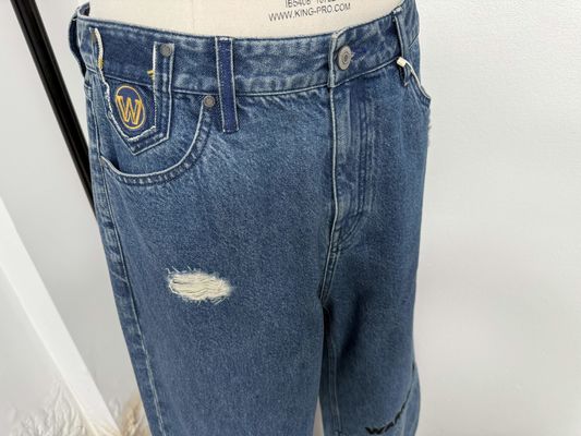 Original hochpräzise Stickerei Denim Boden für ein einzigartiges Design