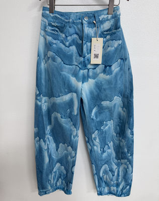 Fettfetted Druck lebendige Krawatte Farbstoff Denim Boden Krawatte Farbstoff Jeans Männer