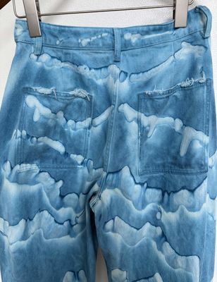 Fettfetted Druck lebendige Krawatte Farbstoff Denim Boden Krawatte Farbstoff Jeans Männer