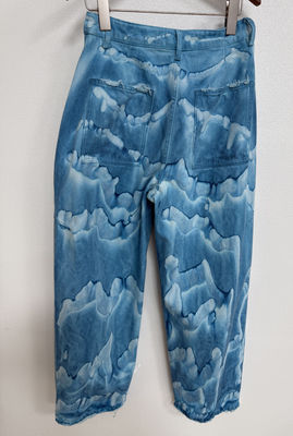 Fettfetted Druck lebendige Krawatte Farbstoff Denim Boden Krawatte Farbstoff Jeans Männer