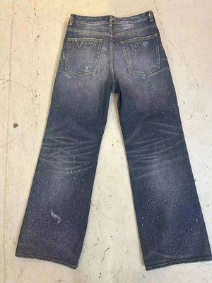 Vintage inspirierte Farbe Splatter Design Denim Boden für einen kräftigen Look