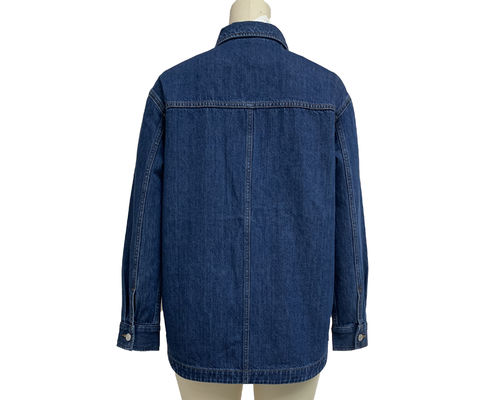 Übergroße Jeans-Shirt Denim-Overshirt für einen entspannten und komfortablen Stil