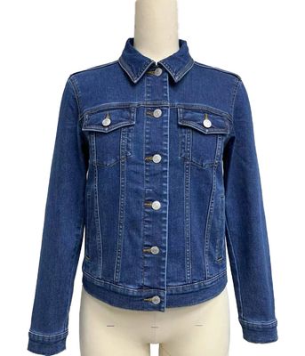 Gemachte Fit Denim Shirt Jeans Shirt für Frauen mit schmeichelhafter Silhouette