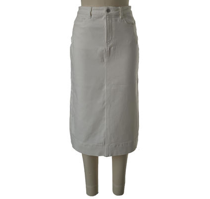Denimrock mit hoher Taille, Jeansrock mit langer Taille, für eine schmeichelhafte und elegante Silhouette.