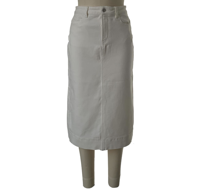 Denimrock mit hoher Taille, Jeansrock mit langer Taille, für eine schmeichelhafte und elegante Silhouette.